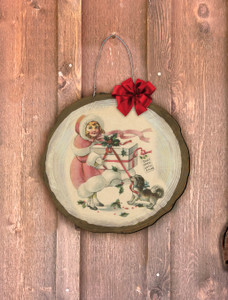 Vintage Log End Door Hanger Vintage Log End Door Hanger