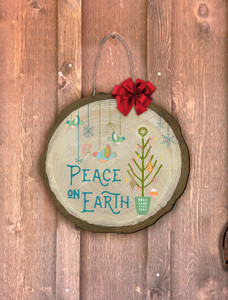 "Peace on Earth" Dove Log End Door Hanger "Peace on Earth" Dove Log End Door Hanger