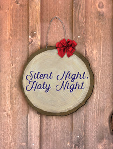 "Silent Night" Log End Door Hanger "Silent Night" Log End Door Hanger