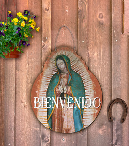 Our Lady of Guadalupe Bienvenido Door Hanger Our Lady of Guadalupe Bienvenido Door Hanger
