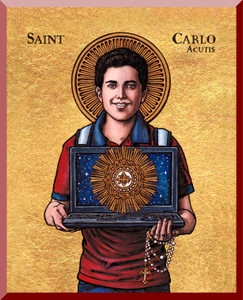 Theophilia St. Carlo Acutis Wall Plaque Theophilia St. Carlo Acutis Wall Plaque