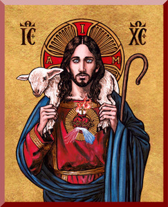 Theophilia The Good Shepherd Icon Wall Plaque Theophilia The Good Shepherd Icon Wall Plaque