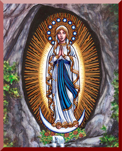 Theophilia Our Lady of Lourdes Wall Plaque Theophilia Our Lady of Lourdes Wall Plaque