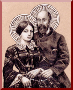 Theophilia Saints Louis and Zelie Martin Wall Plaque Theophilia Saints Louis and Zelie Martin Wall Plaque