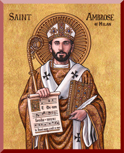 Theophilia St. Ambrose of Milan Wall Plaque Theophilia St. Ambrose of Milan Wall Plaque