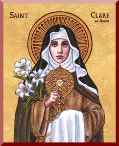 Theophilia St. Clare of Assisi Wall Plaque Theophilia St. Clare of Assisi Wall Plaque