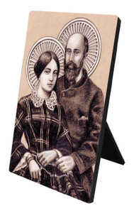 Theophilia Saints Louis and Zelie Martin Desk Plaque Theophilia Saints Louis and Zelie Martin Desk Plaque