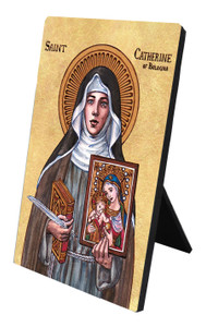 Theophilia St. Catherine of Bologna Desk Plaque Theophilia St. Catherine of Bologna Desk Plaque