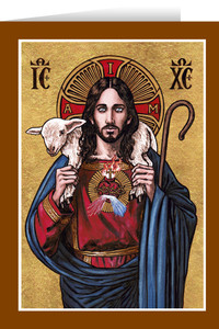 Theophilia The Good Shepherd Icon Greeting Card Theophilia The Good Shepherd Icon Greeting Card