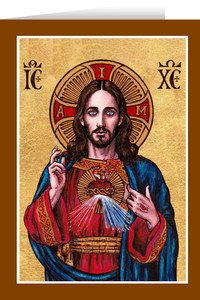 Theophilia Sacred Heart of Jesus Greeting Card Theophilia Sacred Heart of Jesus Greeting Card