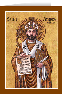 Theophilia St. Ambrose of Milan Greeting Card Theophilia St. Ambrose of Milan Greeting Card