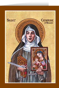 Theophilia St. Catherine of Bologna Greeting Card Theophilia St. Catherine of Bologna Greeting Card