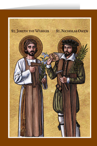 Theophilia Patron Saints of Workers Greeting Card Theophilia Patron Saints of Workers Greeting Card