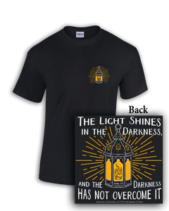 "The Light Shines" 2 Bible Quote T-Shirt "The Light Shines" 2 Bible Quote T-Shirt