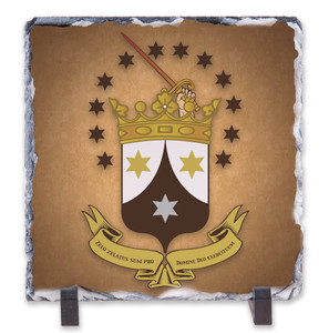 Carmelite Emblem Square Slate Tile