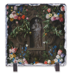Garland with Virgin Square Slate Tile Garland with Virgin Square Slate Tile