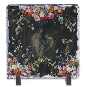The Mystic Marriage of St. Catharine Square Slate Tile The Mystic Marriage of St. Catharine Square Slate Tile