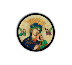Mother of Perpetual Help Circle Iron-On Patch