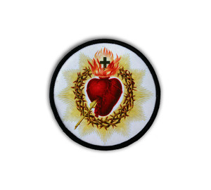 Sacred Heart Circle Iron-On Patch Sacred Heart Circle Iron-On Patch