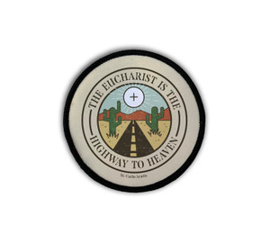 St. Carlo Acutis Quote Circle Iron-On Patch
