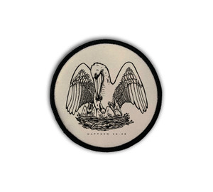 CORAGGIO Pelican Circle Iron-On Patch CORAGGIO Pelican Circle Iron-On Patch