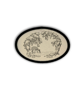 CORAGGIO Deer Oval Iron-On Patch CORAGGIO Deer Oval Iron-On Patch