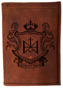 CORAGGIO St. Michael the Archangel Tri-Fold Leather Wallet CORAGGIO St. Michael the Archangel Tri-Fold Leather Wallet