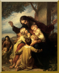 Jesus with the Children Wall Plaque