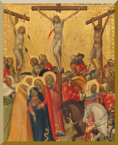 The Crucifixion by Pietro Lorenzetti Wall Plaque The Crucifixion by Pietro Lorenzetti Wall Plaque