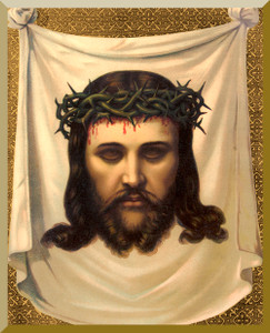 Antique Veronica's Veil Wall Plaque Antique Veronica's Veil Wall Plaque