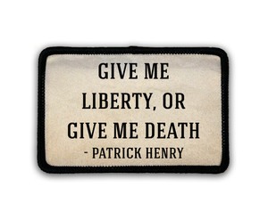 "Give Me Liberty" Rectangle Iron-On Patch "Give Me Liberty" Rectangle Iron-On Patch