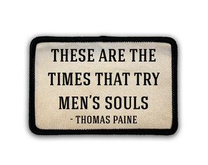 "These are the Times" Rectangle Iron-On Patch "These are the Times" Rectangle Iron-On Patch