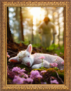Springtime Sheep Framed Art Springtime Sheep Framed Art