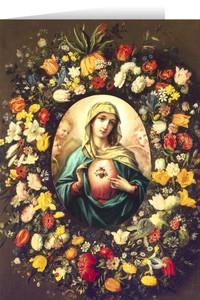 Immaculate Heart Floral Greeting Cards Immaculate Heart Floral Greeting Cards