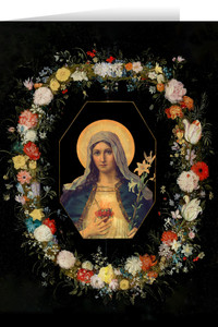 Immaculate Heart Garland Greeting Cards Immaculate Heart Garland Greeting Cards