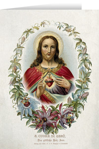 Antique German Sacred Heart Greeting Cards Antique German Sacred Heart Greeting Cards