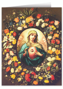 Immaculate Heart Floral Note Card