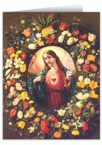 Sacred Heart Floral Note Card Sacred Heart Floral Note Card