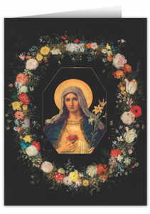 Immaculate Heart Garland Note Card Immaculate Heart Garland Note Card