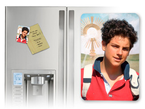 St. Carlo Acutis with the Eucharist Magnet St. Carlo Acutis with the Eucharist Magnet