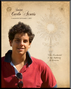 St. Carlo Acutis Wall Plaque with Canonization Date St. Carlo Acutis Wall Plaque with Canonization Date