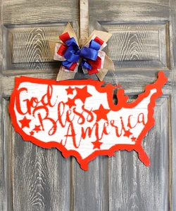 God Bless America Metal Outdoor Art