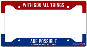 "With God All Things are Possible" License Plate Frame