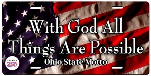 "With God All Things Are Possible" License Plate