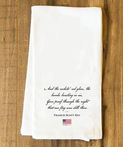 "Our Flag Was Still There" Freedom 250 Quote Tea Towel