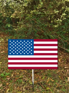 American Flag Yard Stake