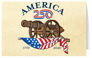 America250™Cannon Greeting Card