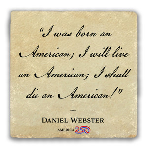 "I Was Born" Tumbled Stone Coaster