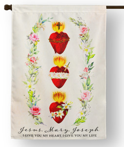 Three Hearts of the Holy Family House Flag