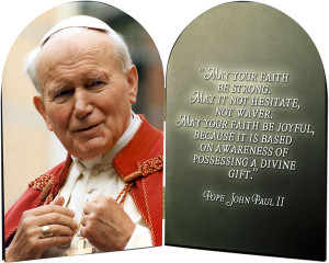 St. John Paul II Addressing the Faithful Arched Diptych St. John Paul II Addressing the Faithful Arched Diptych